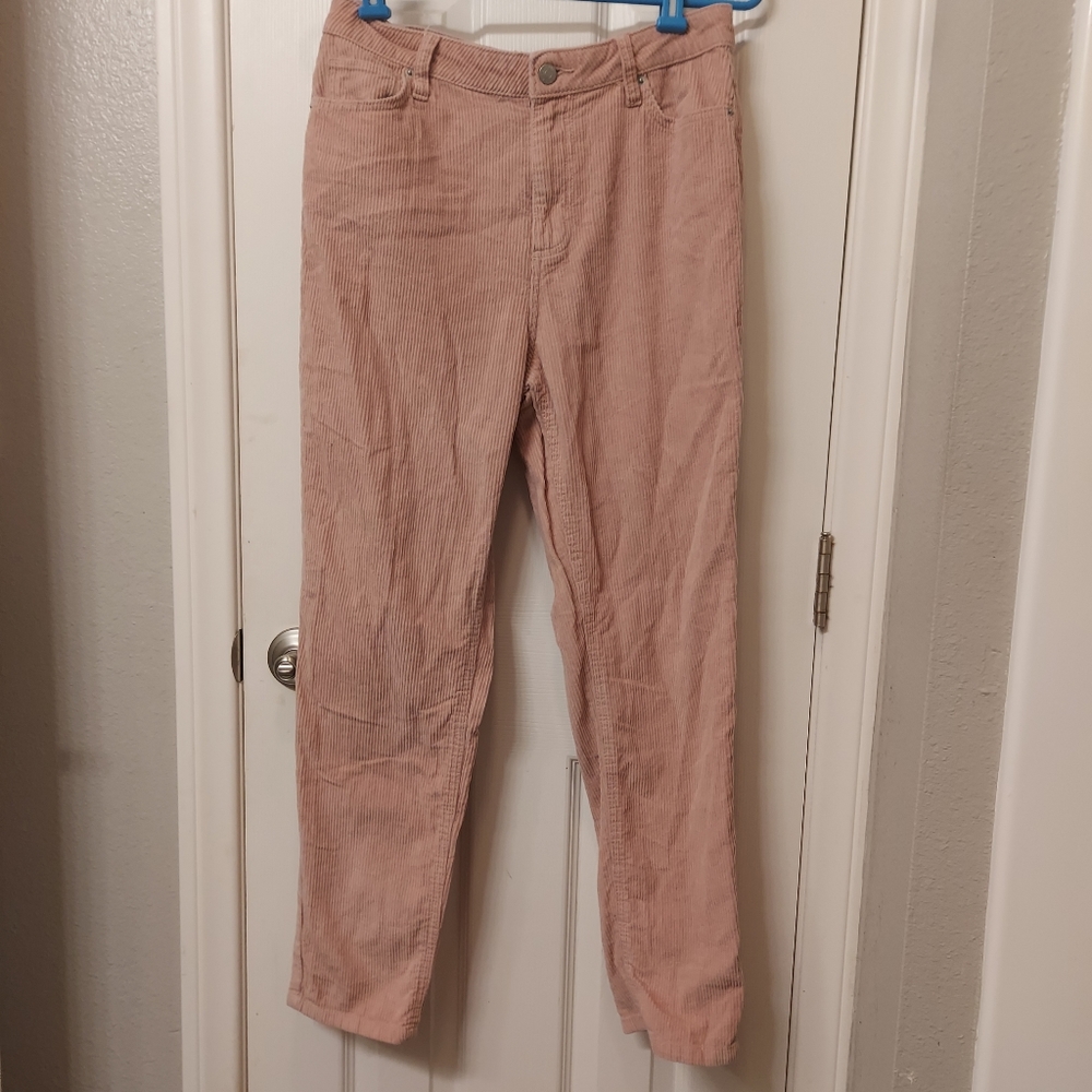 Bdg UO pink corduroy high waisted mom.jeans
